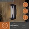 Vaxcel Brighton Light 14in H Black Contemporary In/Outdoor Wall Lantern Fixture with Cylinder Clear Glass T0711 - alternate 3